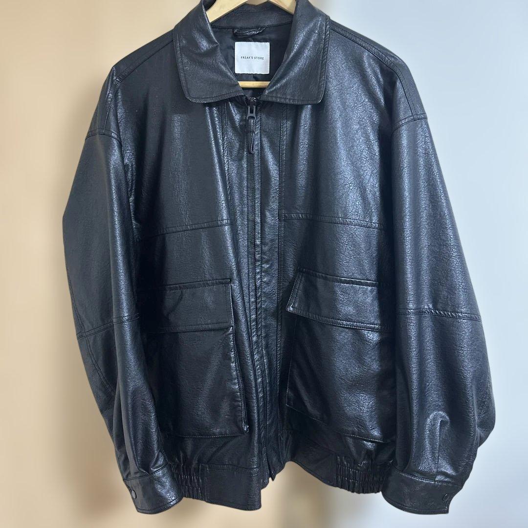 Lサイズ】FREAK'S STORE レザー シングルライダース ブラック美品