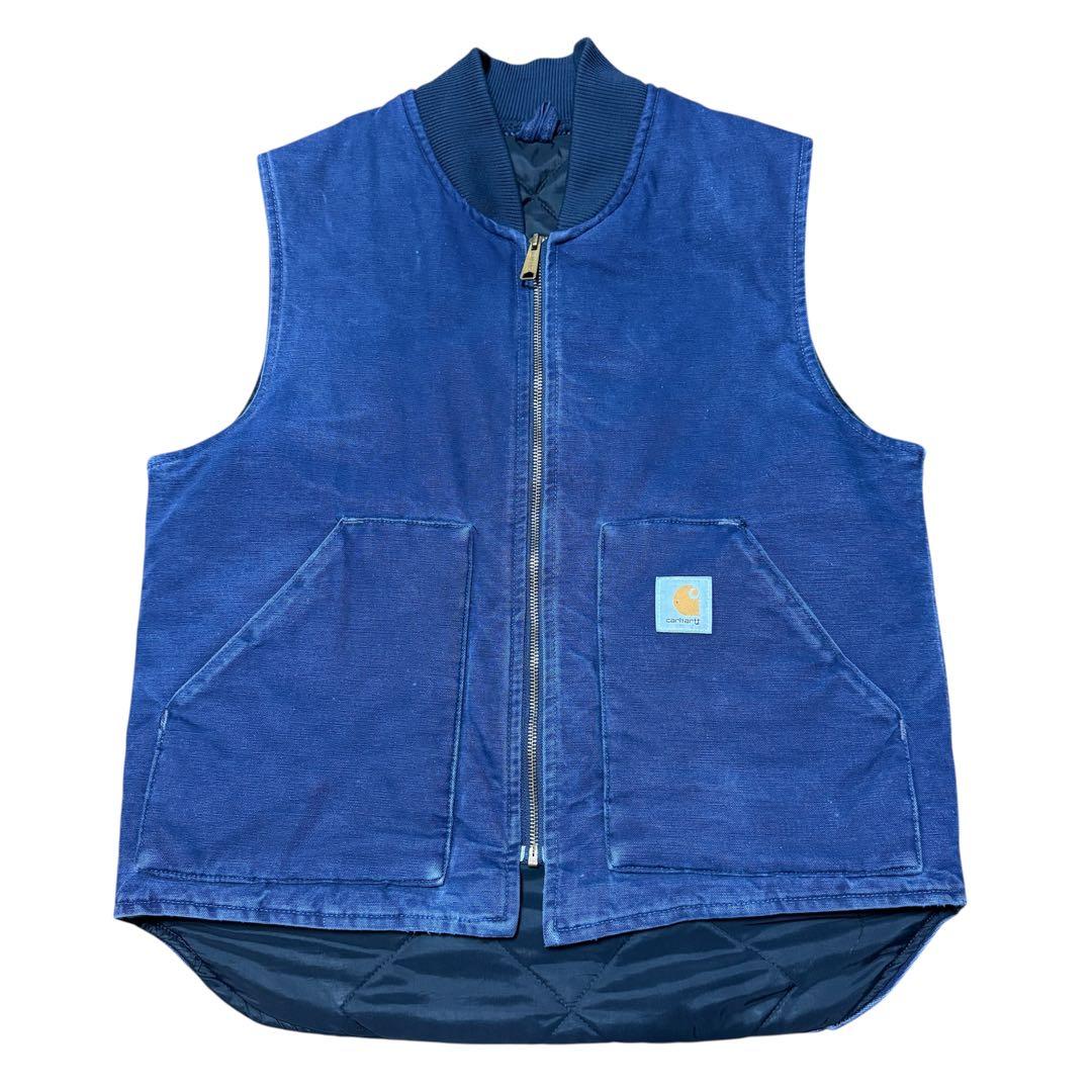 90s Carhartt Duck Vest Navy - メルカリ