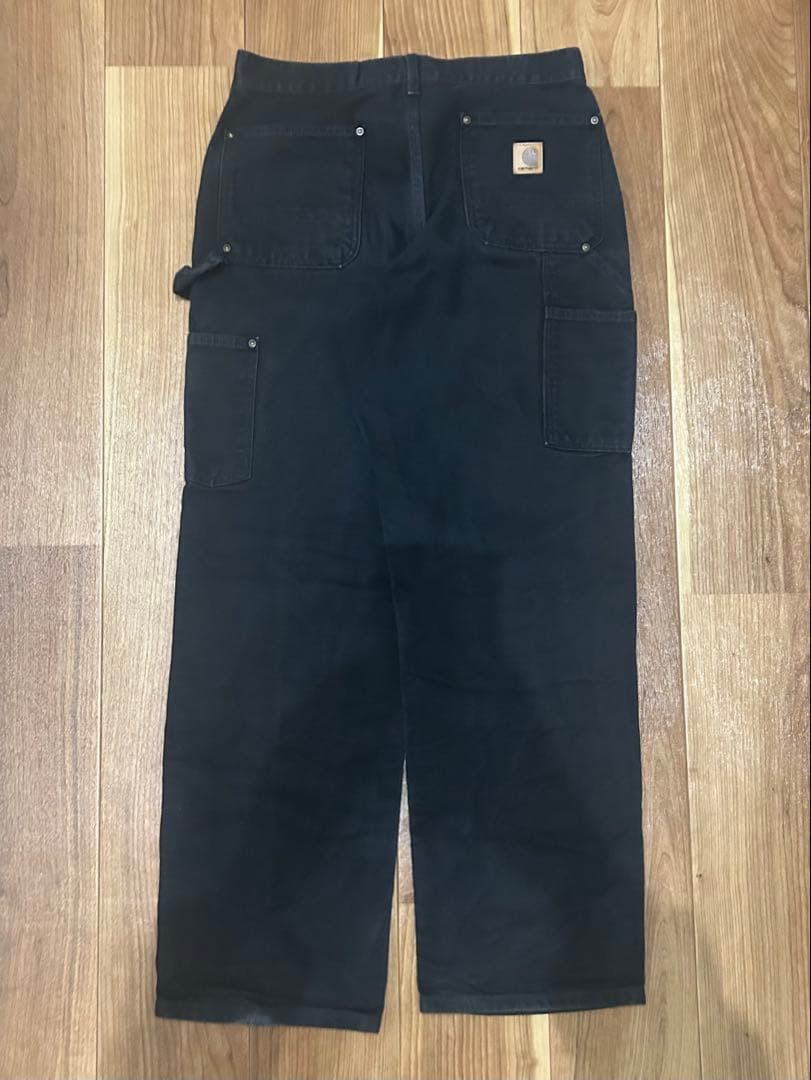 Carhartt ダブルニー w30l30 US製 黒 USA製 カーハート ブラック B136 W30L30 ダブルニー - メルカリ