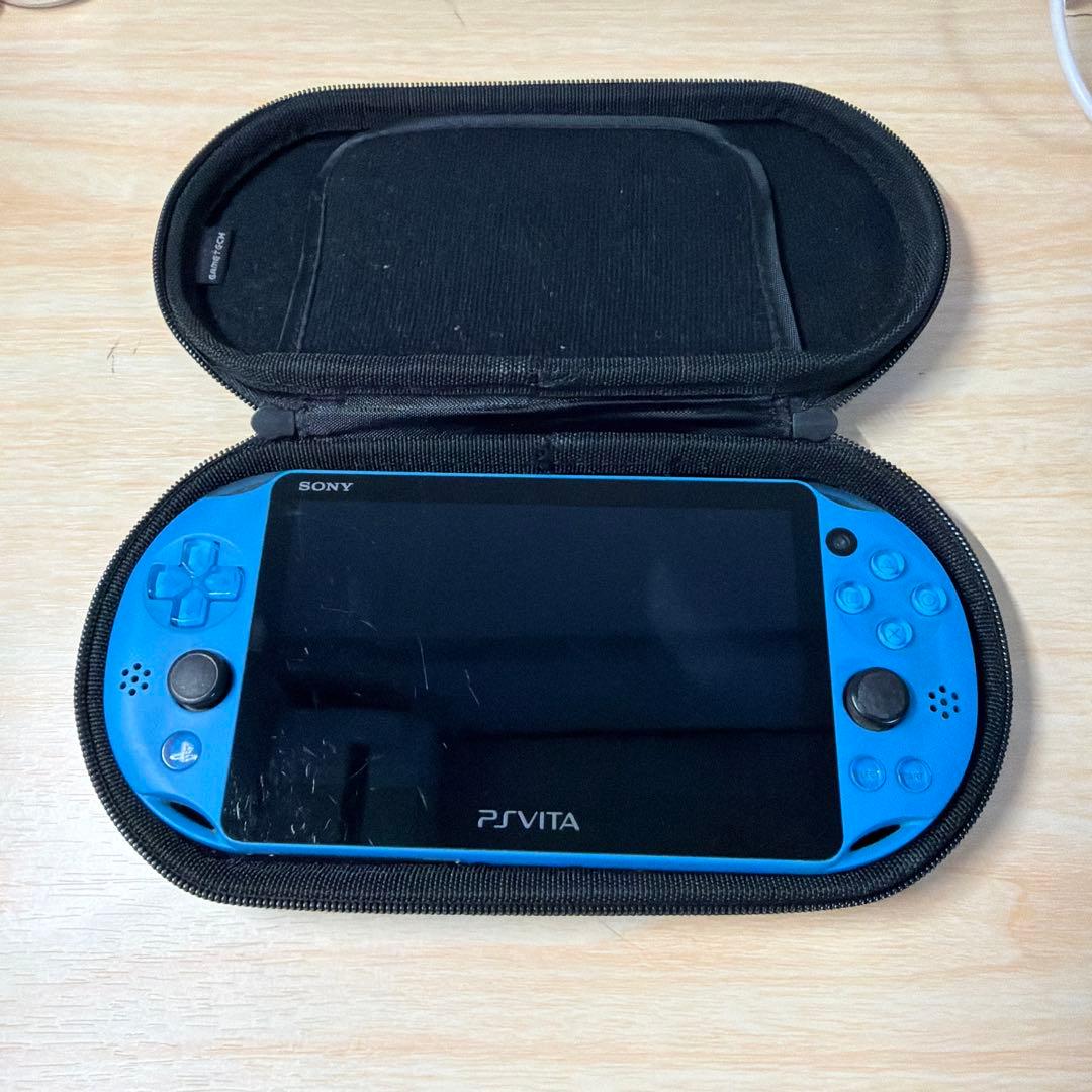 PS Vita 本体 青 ケース付き - メルカリ