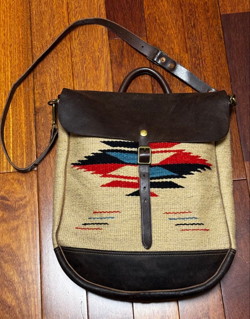 ＲＲＬ　チマヨ柄レザーショルダーバッグ チマヨ柄ワッフルショルダー ショルダーバッグ Tokyo back alley 通販