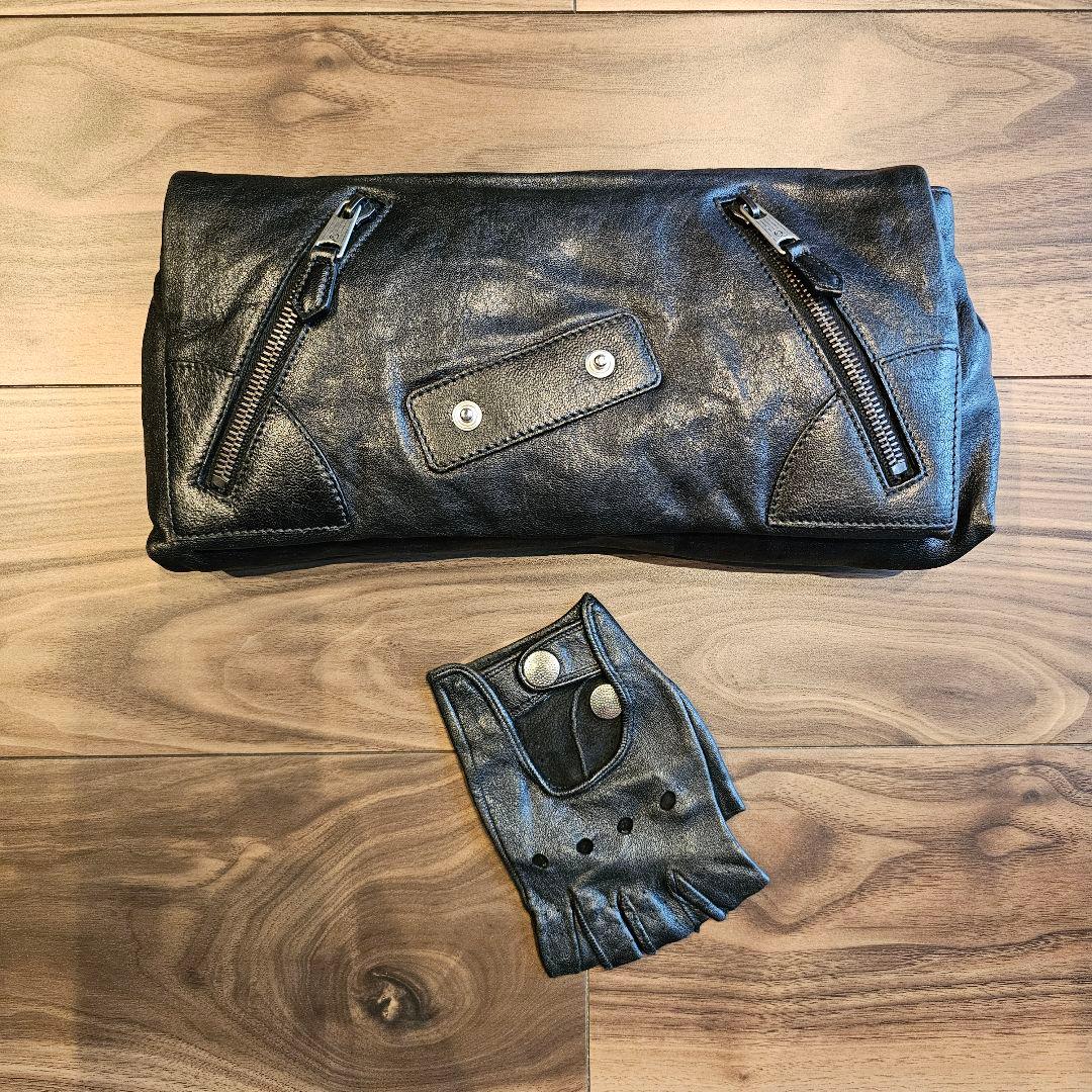 ALEXANDER McQUEEN レザーライダースクラッチバッグ Alexander McQUEEN PUMA 【並行輸入品】アレキサンダーマックイーン