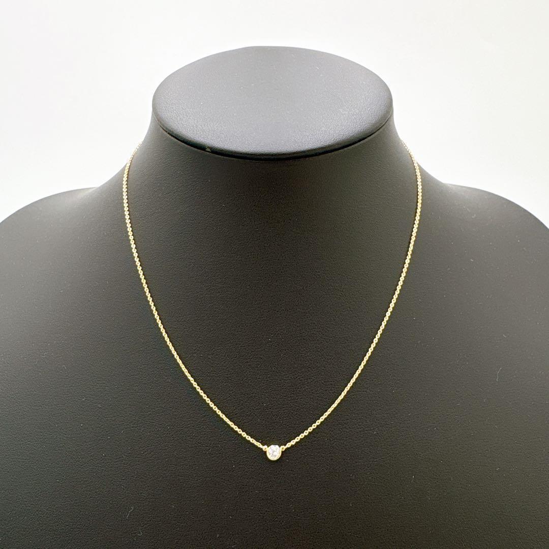 極美品 オールドティファニー バイザヤード 4.3mm ネックレス k18