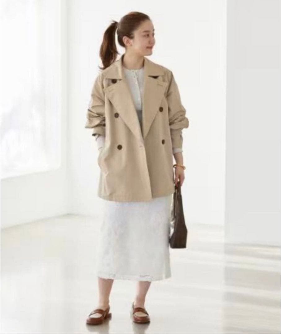 ⭐︎試着のみタグ別添 訳あり⭐︎イエナ⭐︎2025SS⭐︎ハーフトレンチ