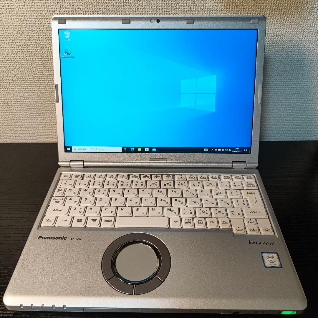 すぐ使える！レッツノートSZ6 バッテリー良好、超軽量 Let's note Panasonic ノートPC CF-SZ6 レッツノート i5第7世代-7200U