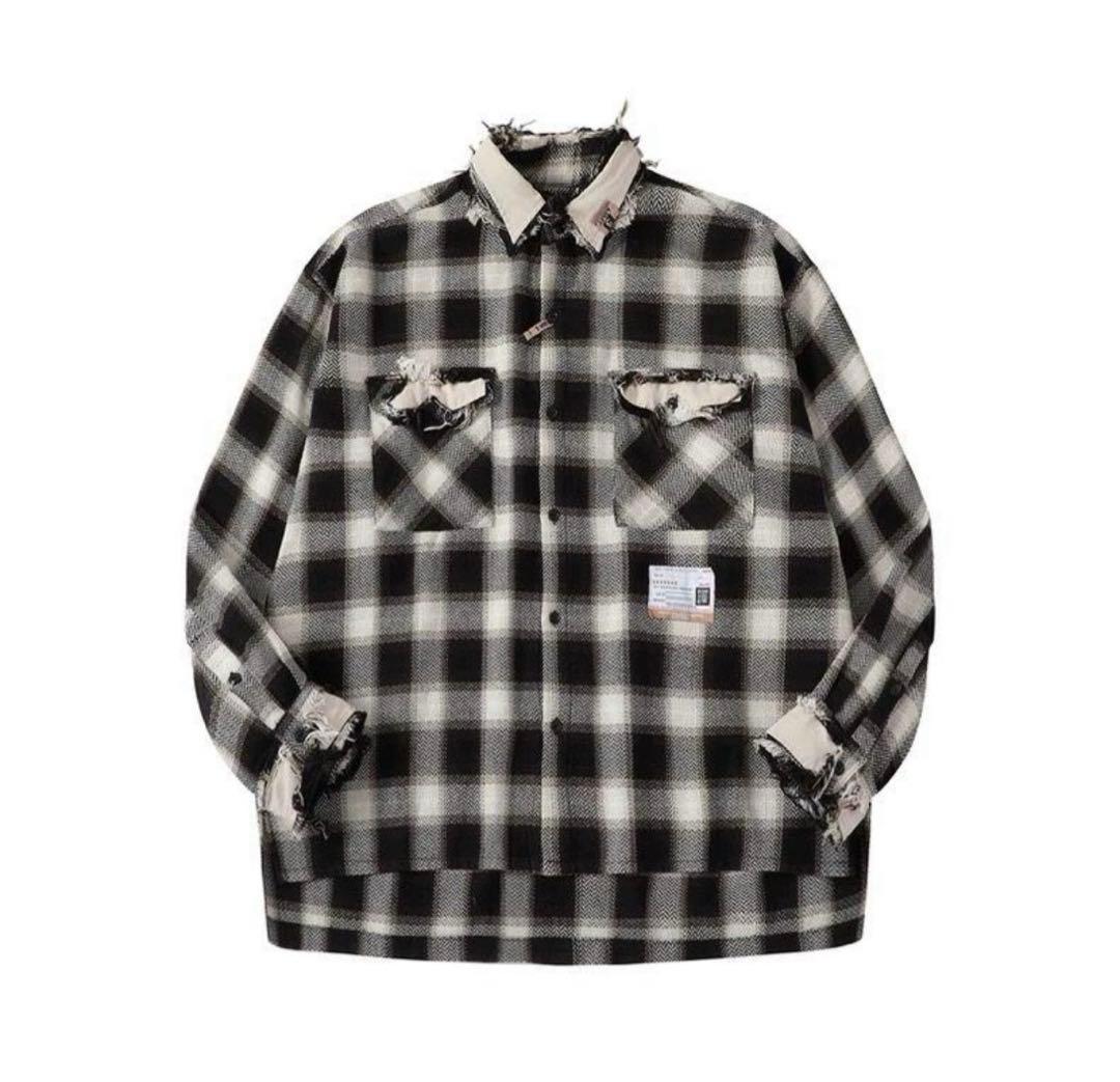 メゾンミハラヤスヒロ パートリーダメージシャツ 44 - メルカリ