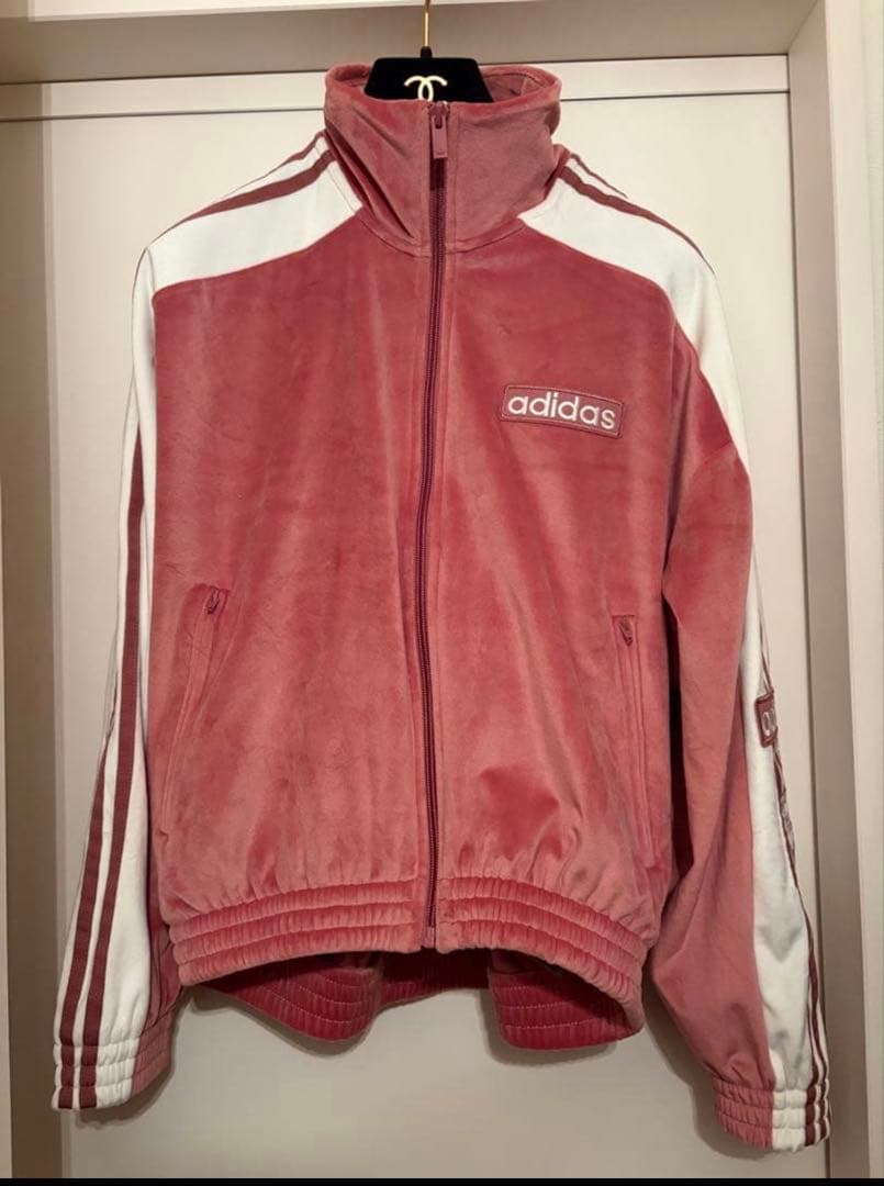 adidas ピンクベロア w adibreak velour tt XLサイズ - メルカリ