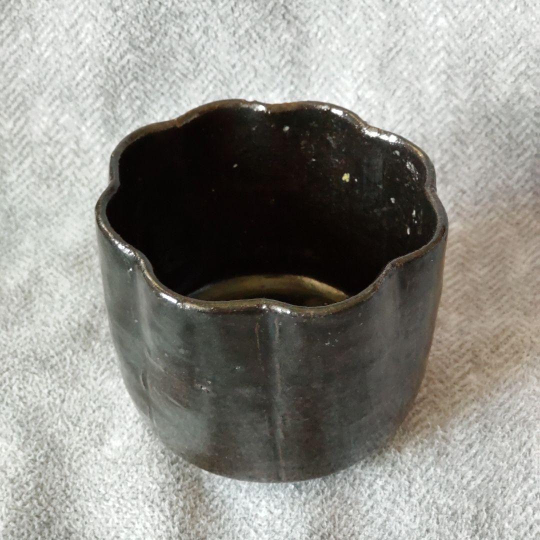 小林東五 天目輪花向付 中古品 黒釉 李朝 欠け・窯傷あり - メルカリ