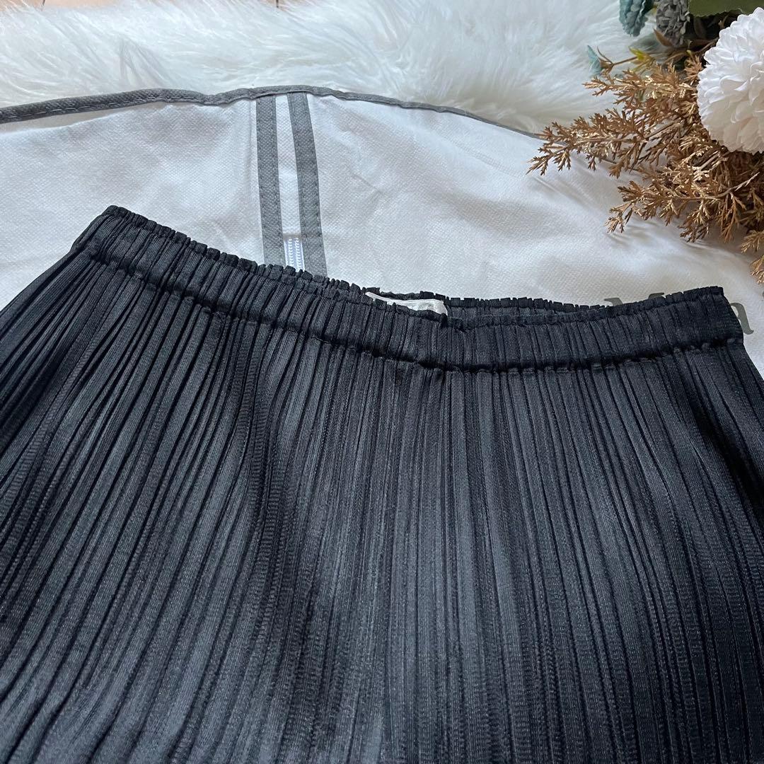 極美品♡プリーツプリーズハーフパンツ変形切替え黒サイズ3 L 希少