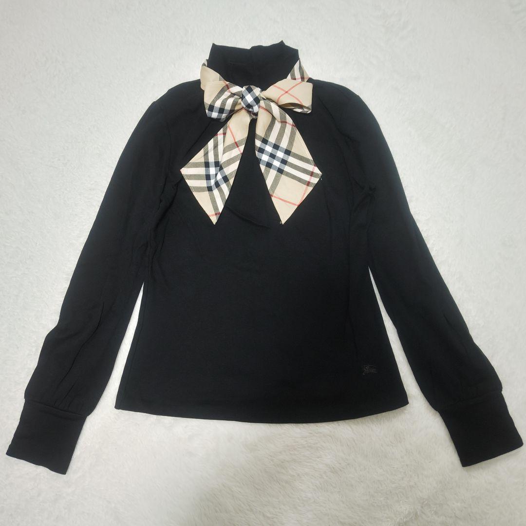 バーバリーブルーレーベル ボウタイ リボン 長袖 ノバチェック