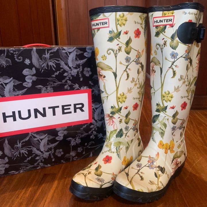 HUNTER ハンター レインブーツ♡RHSコラボ 花柄 長靴 - メルカリ