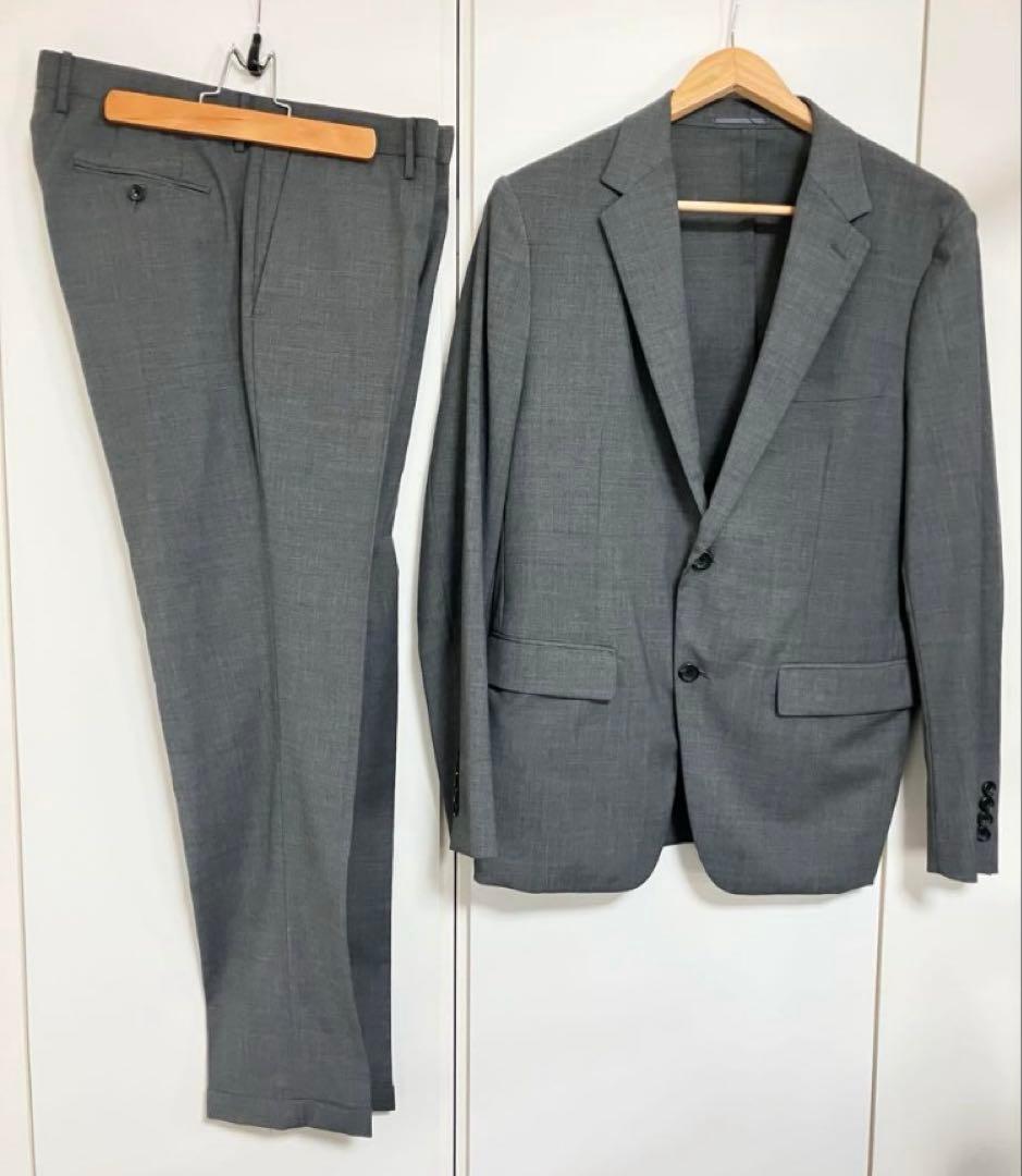 【送料無料】ESTNATIONエストネーションのセットアップ　グレー　50サイズ ESTNATION / ストレッチサキソニー セットアップジャケット｜ESTNATION