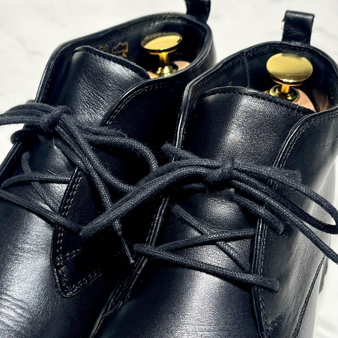 極美品☆ガンター ショートブーツ 黒 23.5cm コンフォート ラギッドソール