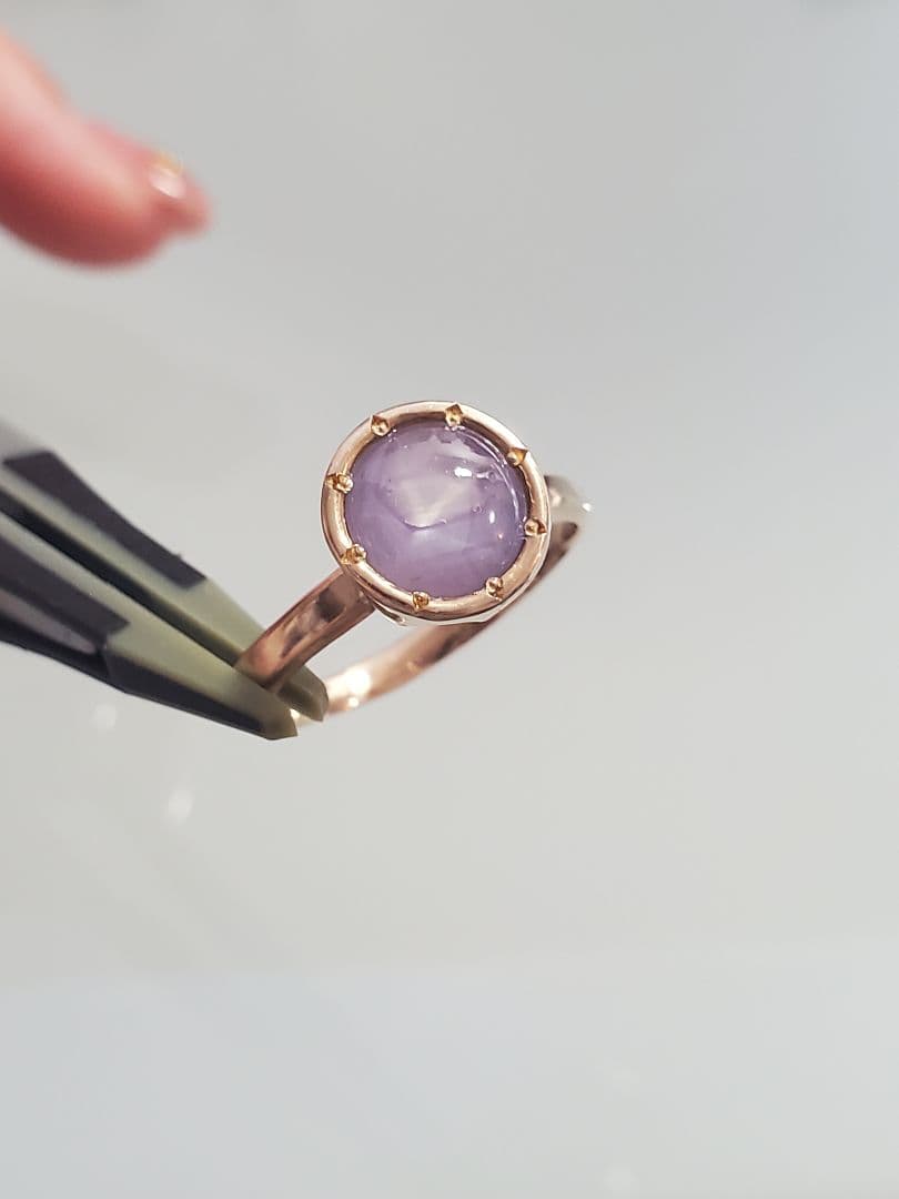 TatsuonagahataスターサファイアのリングK10タツオナガハタ希少 - メルカリ