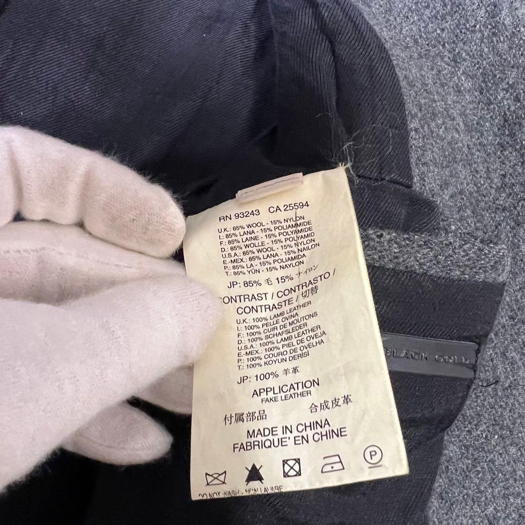 希少柄✨️】ディーゼルブラックゴールド 裏地総柄 袖レザー