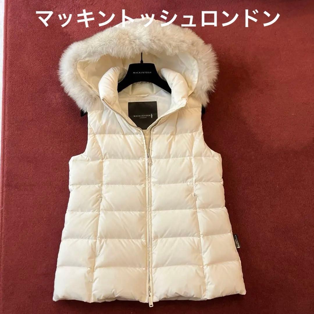 MACKINTOSH LONDONフード付きダウンベスト ホワイト - メルカリ
