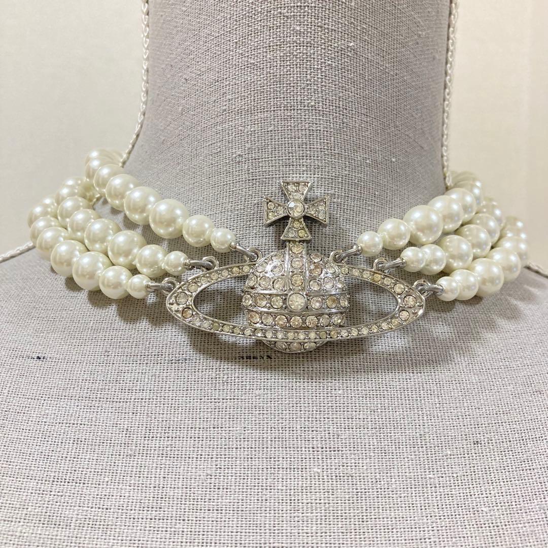 Vivienne Westwood｜3連パールチョーカー ネックレス シルバー - メルカリ