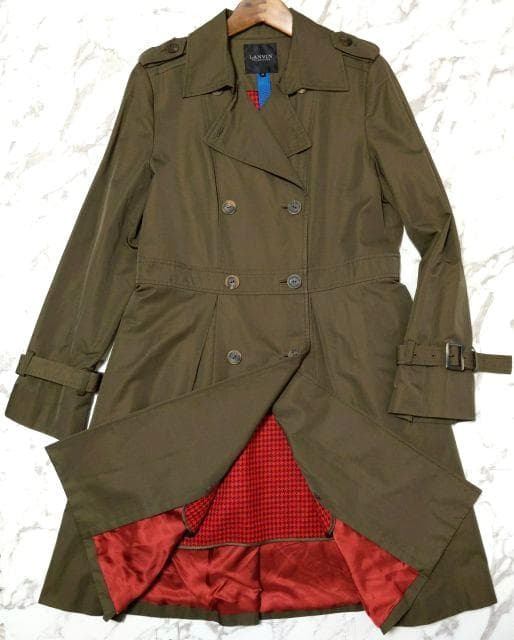 美品★ランバンコレクション★トレンチコート ライナー カーキ 40 L o-0078-s-9.jpg