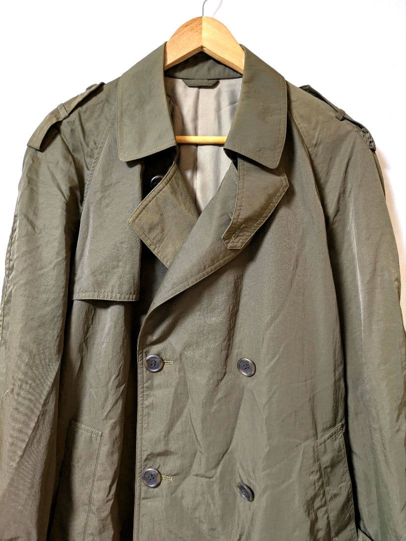 バーバリー オリーブグリーン ダブルブレスト トレンチコート