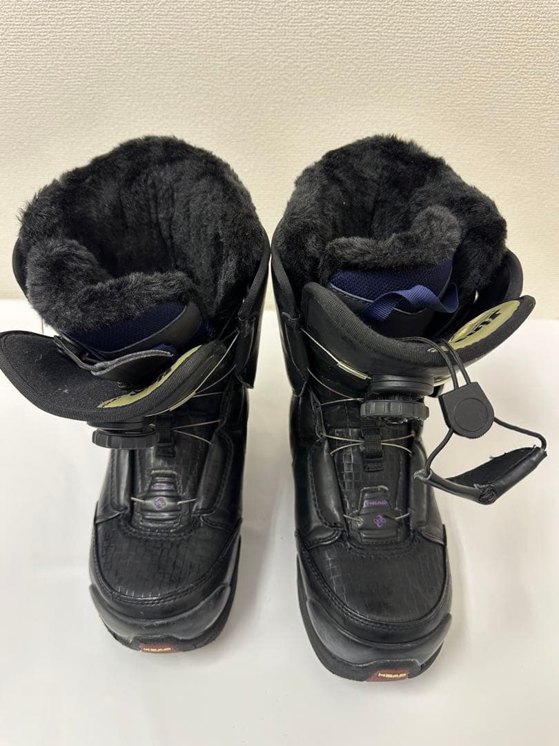 HEAD スノーボードブーツ 女性用 ブラック×パープル 23.5cm