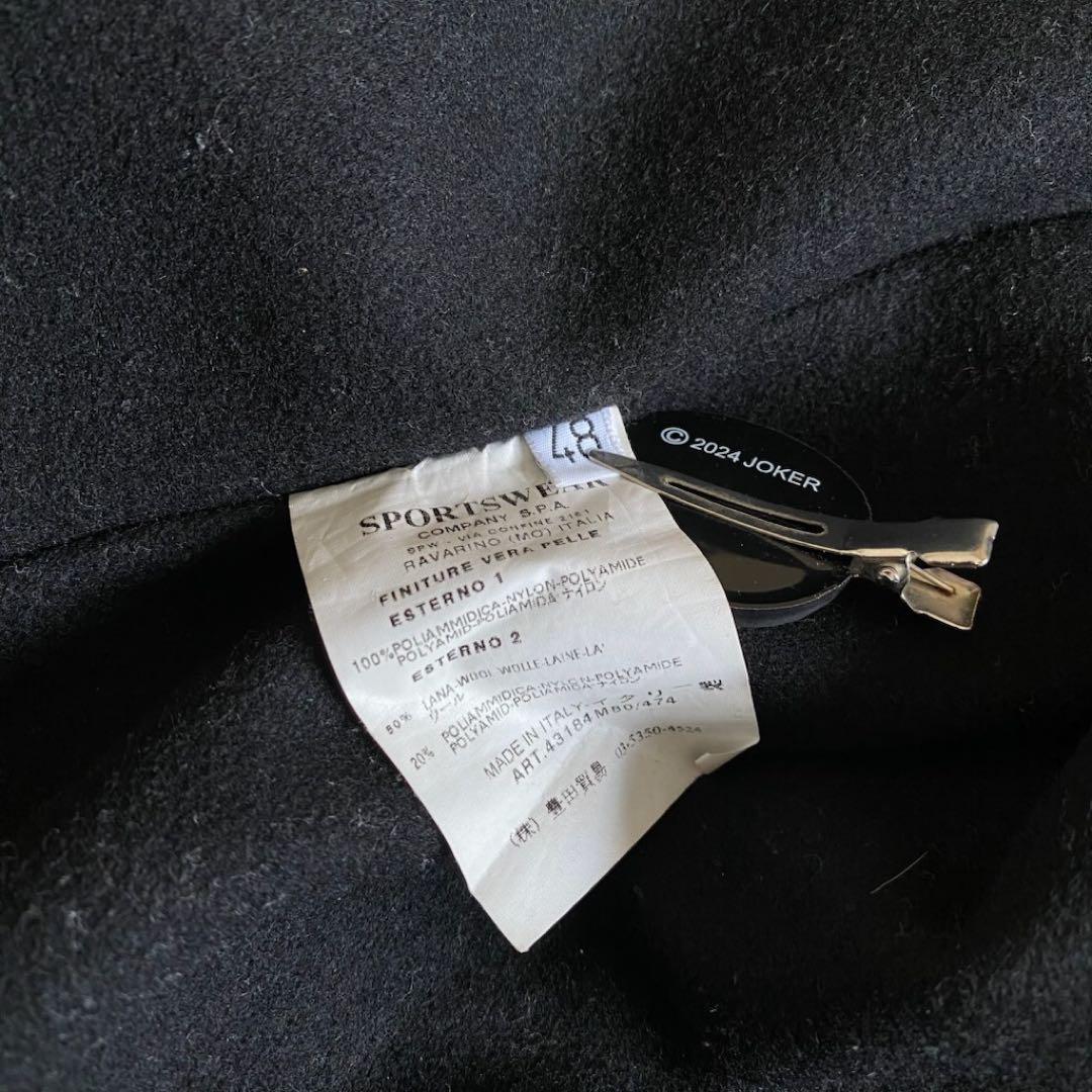 C.P.COMPANY レザー切替ナイロンモーターサイクルジャケット　カーキ　L