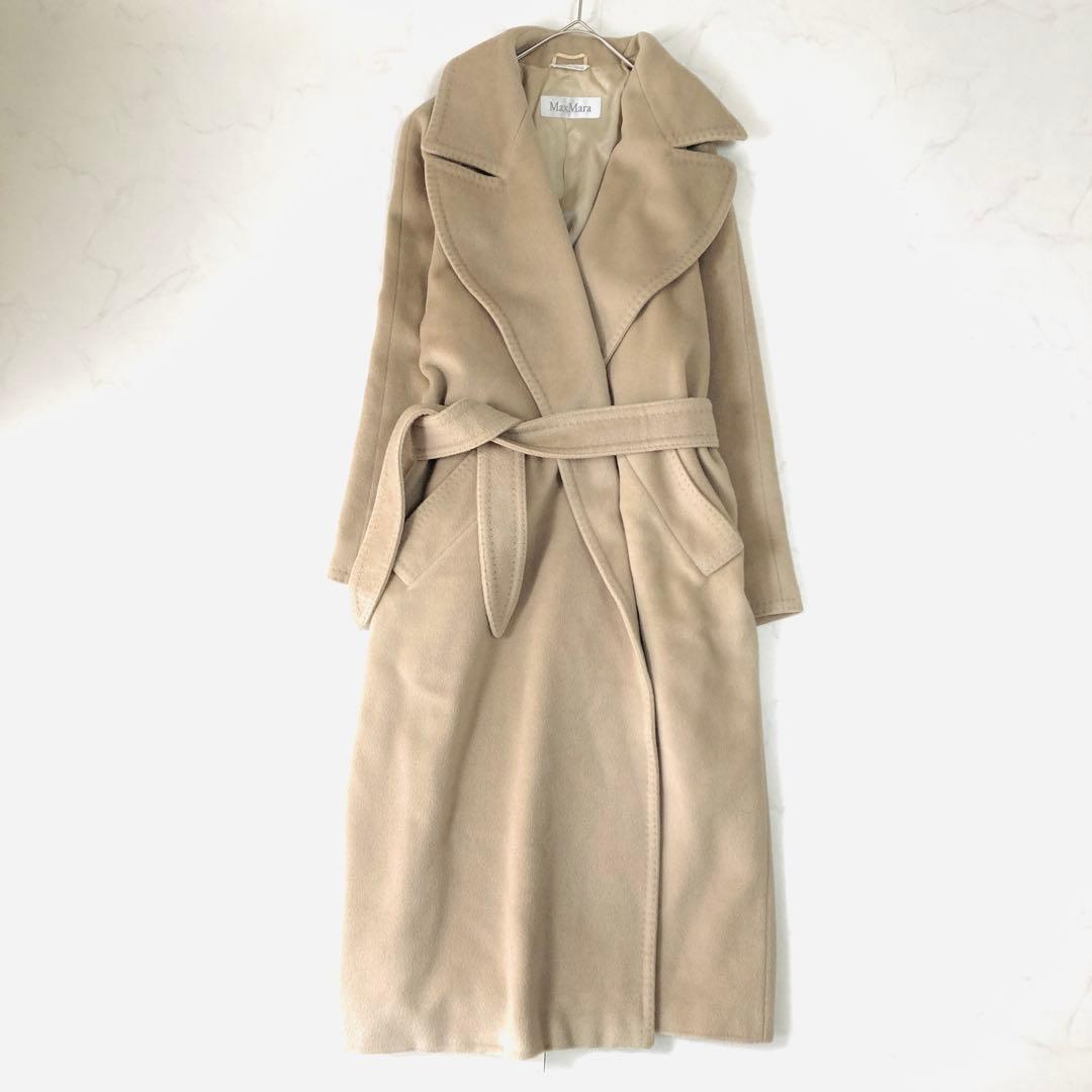 美品✨️マックスマーラ 白タグ カシミヤ マニュエラ ベルテッドコート