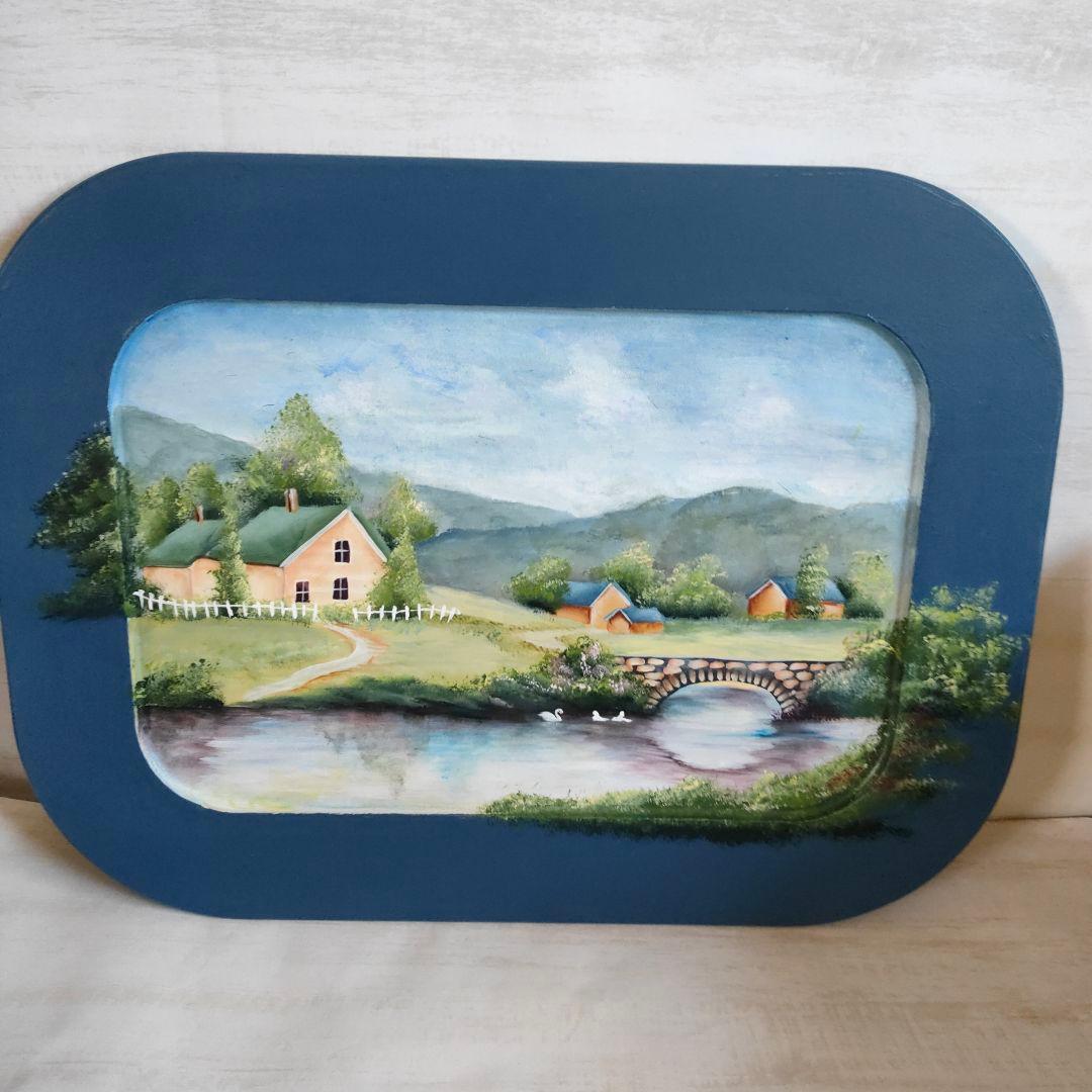 トールペイント 作品 風景画のプレート - メルカリ