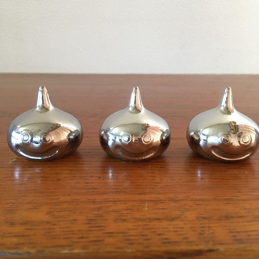 希少！ 当時物 メタルスライム 文鎮3体セット エニックス製 ペーパー