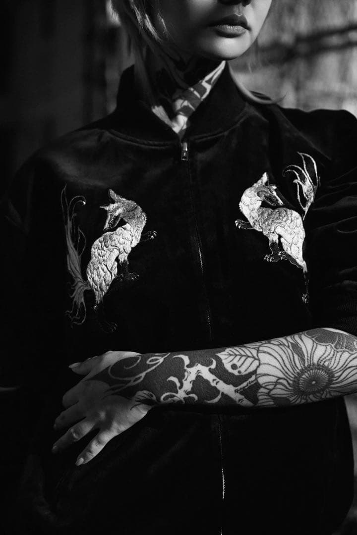 GAKKIN x BUDSPOOL ベルベットスカジャン