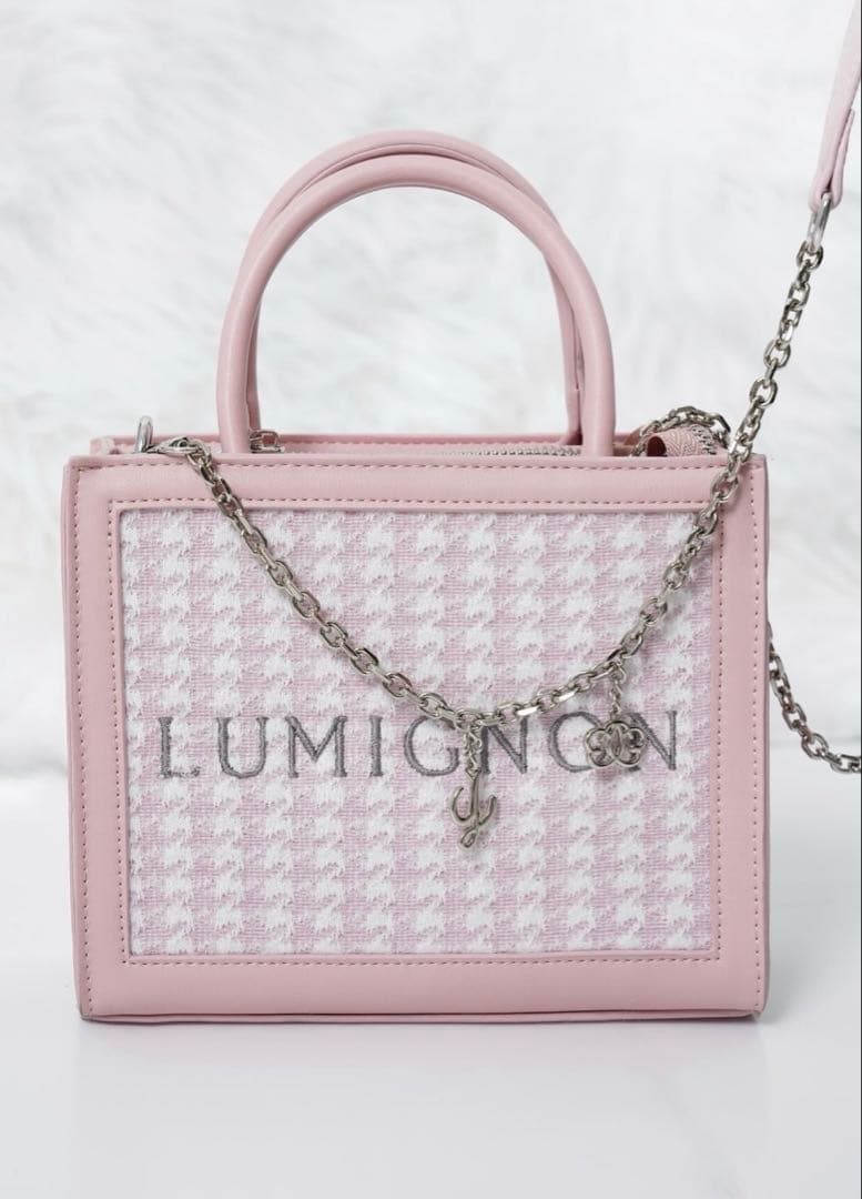 Lumignon houndstooth 2way bag ピンク - メルカリ