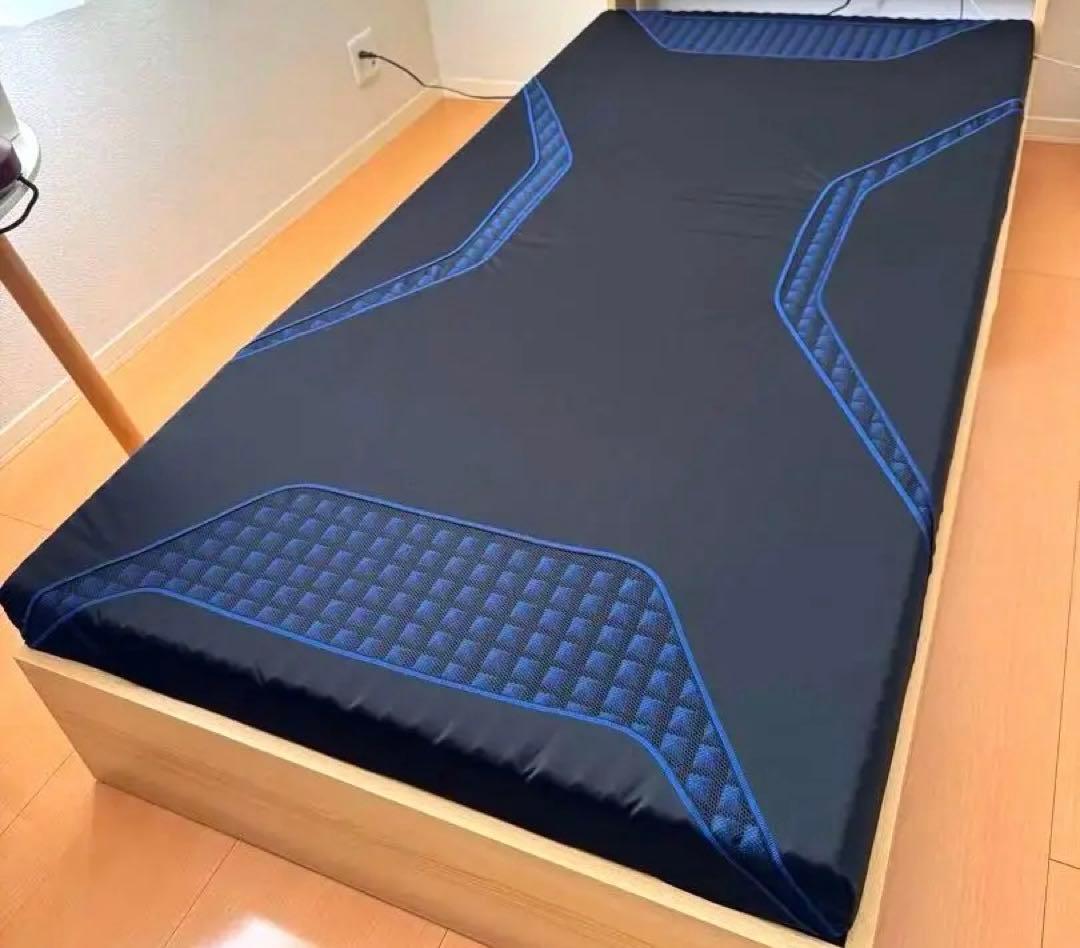 ほぼ未使用 西川 エアー SI ハード 厚さ9cm 日本製 エアーSI］マットレス／HARD （シングル）97×195×9cm ブルー 材料