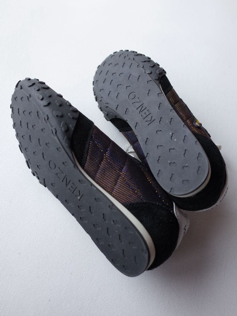 KENZO ケンゾー タイガー 虎刺繍 スニーカー ブラウン系 ラメ 約24cm