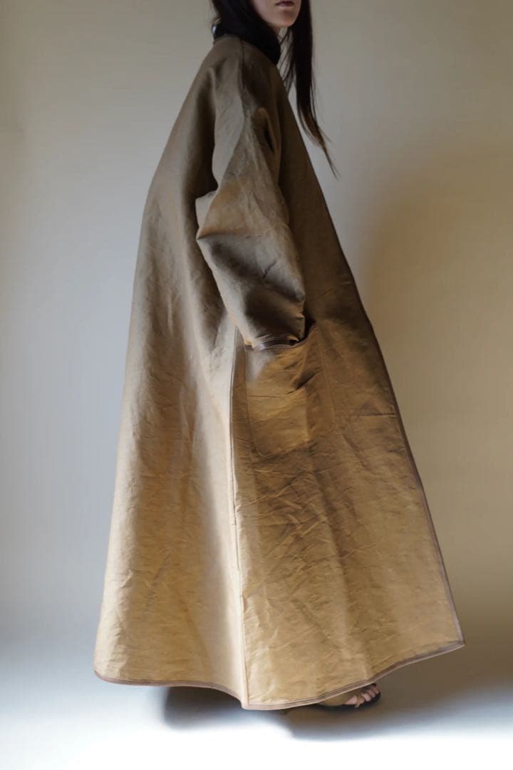 た*き様 新品 CRISTASEYA COLLARLESS COAT CRISTASEYA COLLARLESS COAT WITH LEATHER PIPING – PORT