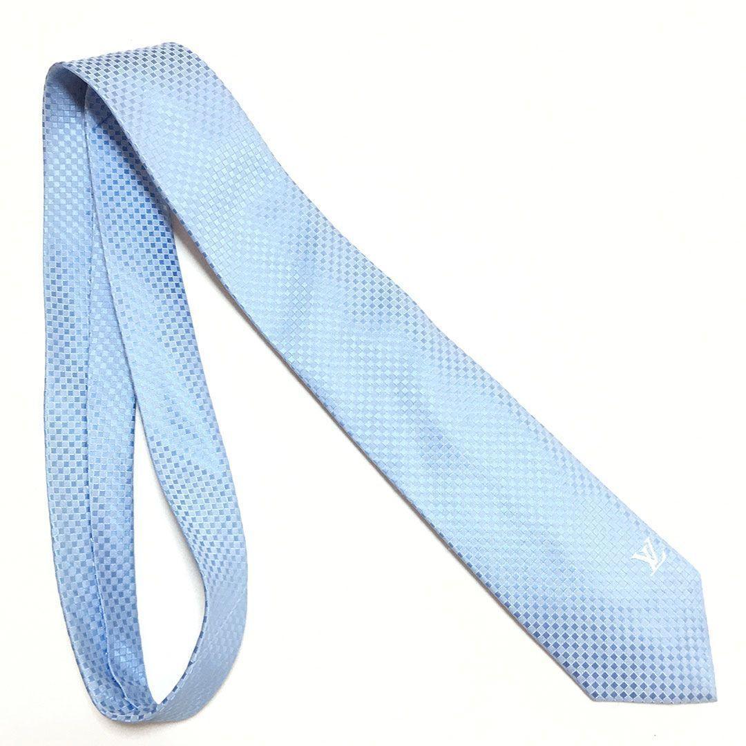 未使用級 ルイヴィトン Louis Vuitton ネクタイ シルク ダミエ - メルカリ