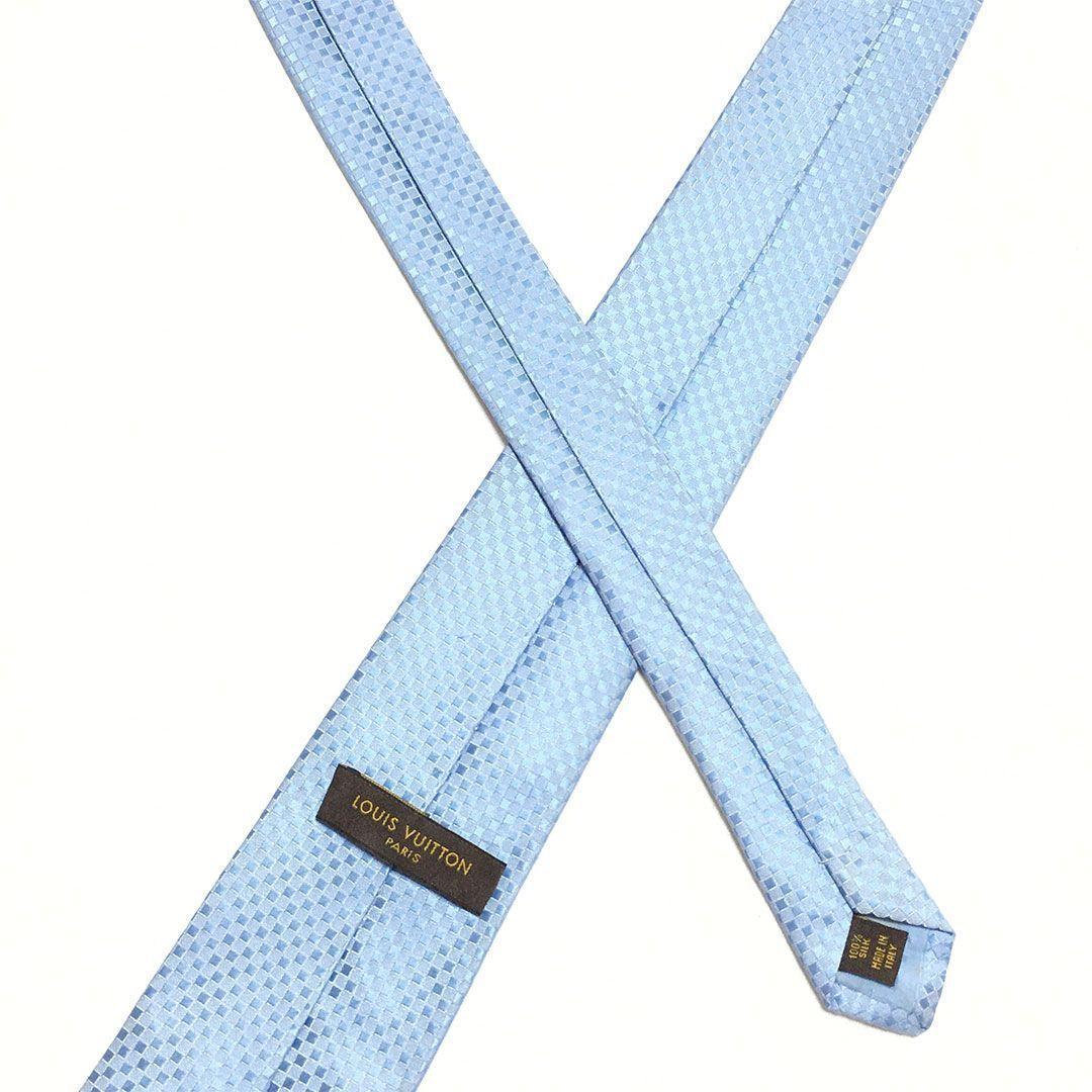 未使用級 ルイヴィトン Louis Vuitton ネクタイ シルク ダミエ - メルカリ