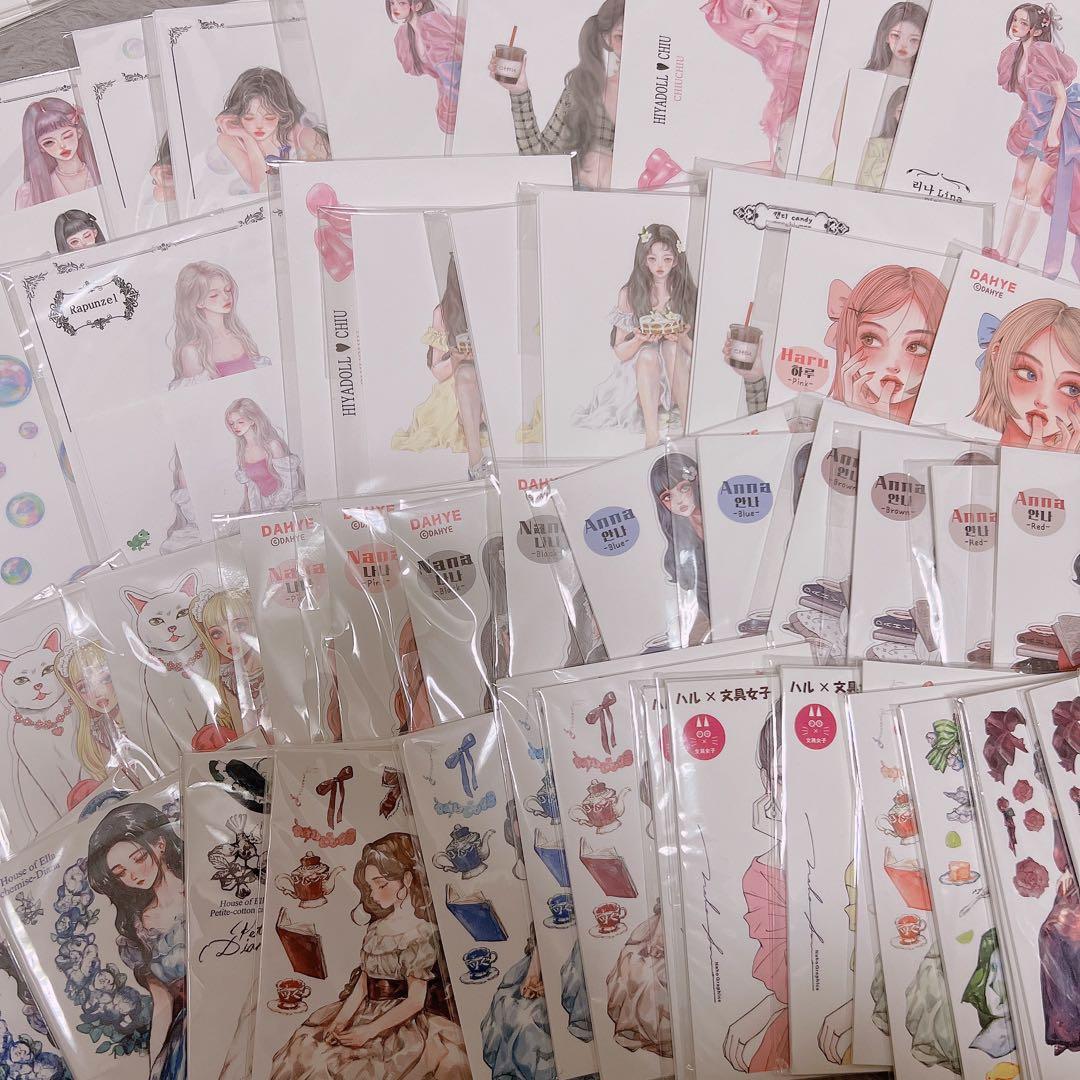 紙モノ コラージュ素材 デザペ マステ 海外 人物ステッカー まとめ売り