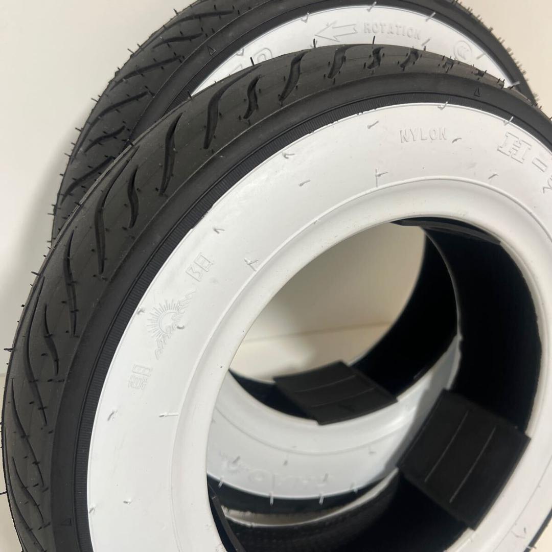 ホワイトリボンタイヤ 3.00-8 2本セット(モンキー DAX モトコンポ