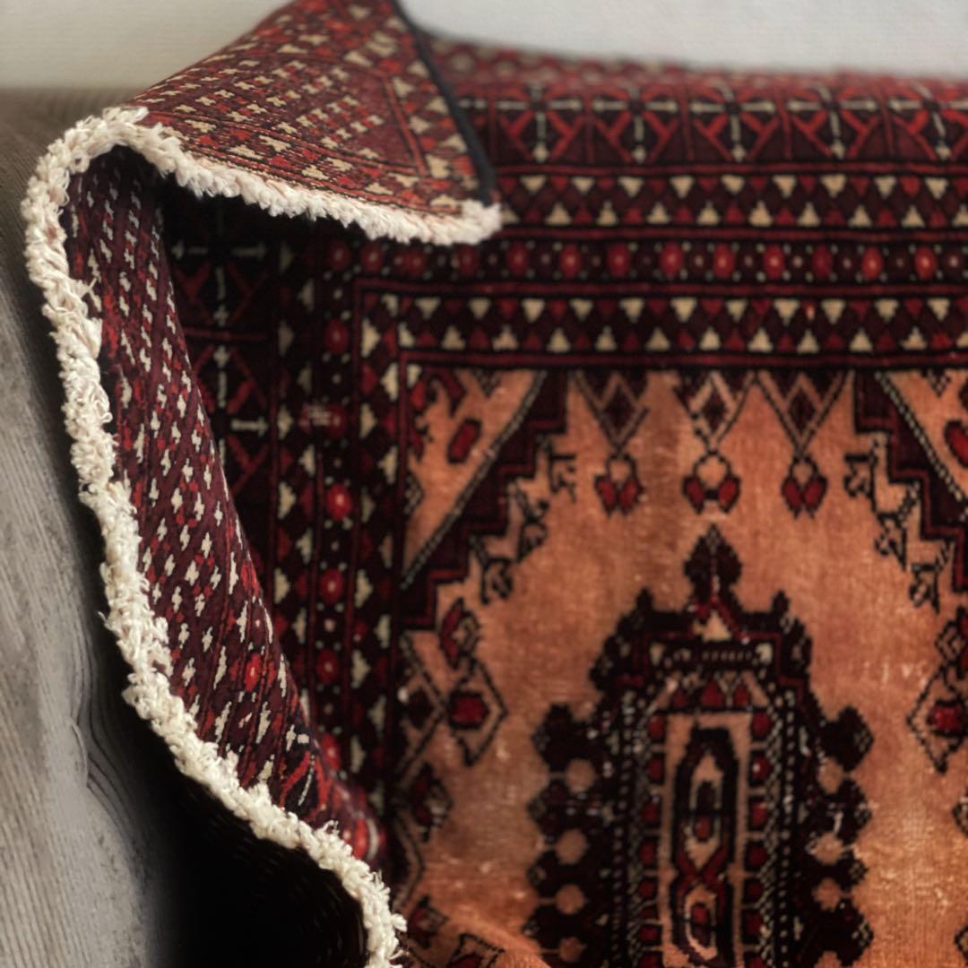 在庫整理／大幅値引】145×90パキスタン・ラホール産 ヴィンテージラグ