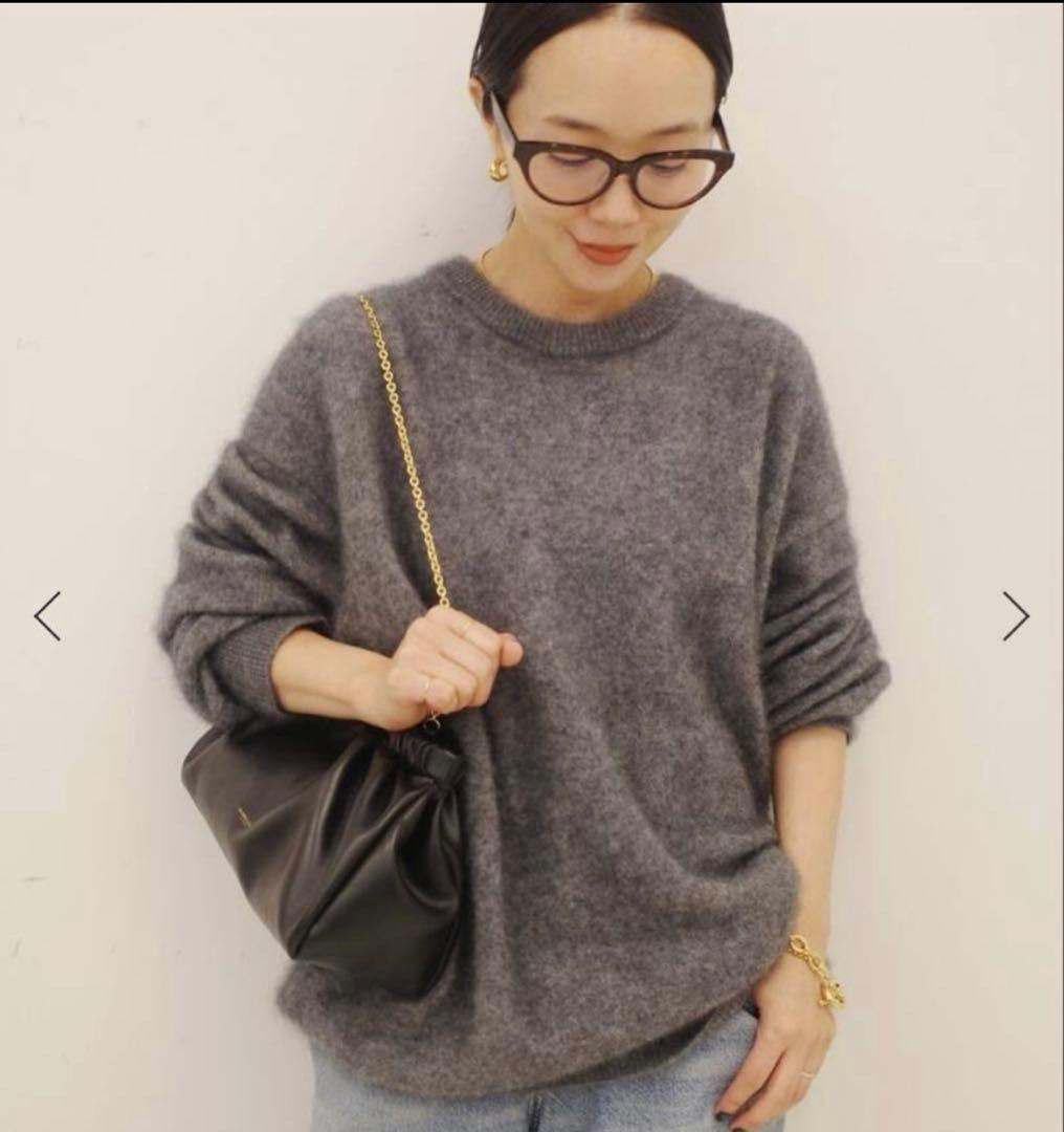 Plage Light Fur Big プルオーバー グレー　ニット Light Fur Big プルオーバー（ニット／セーター）｜Plage（プラージュ