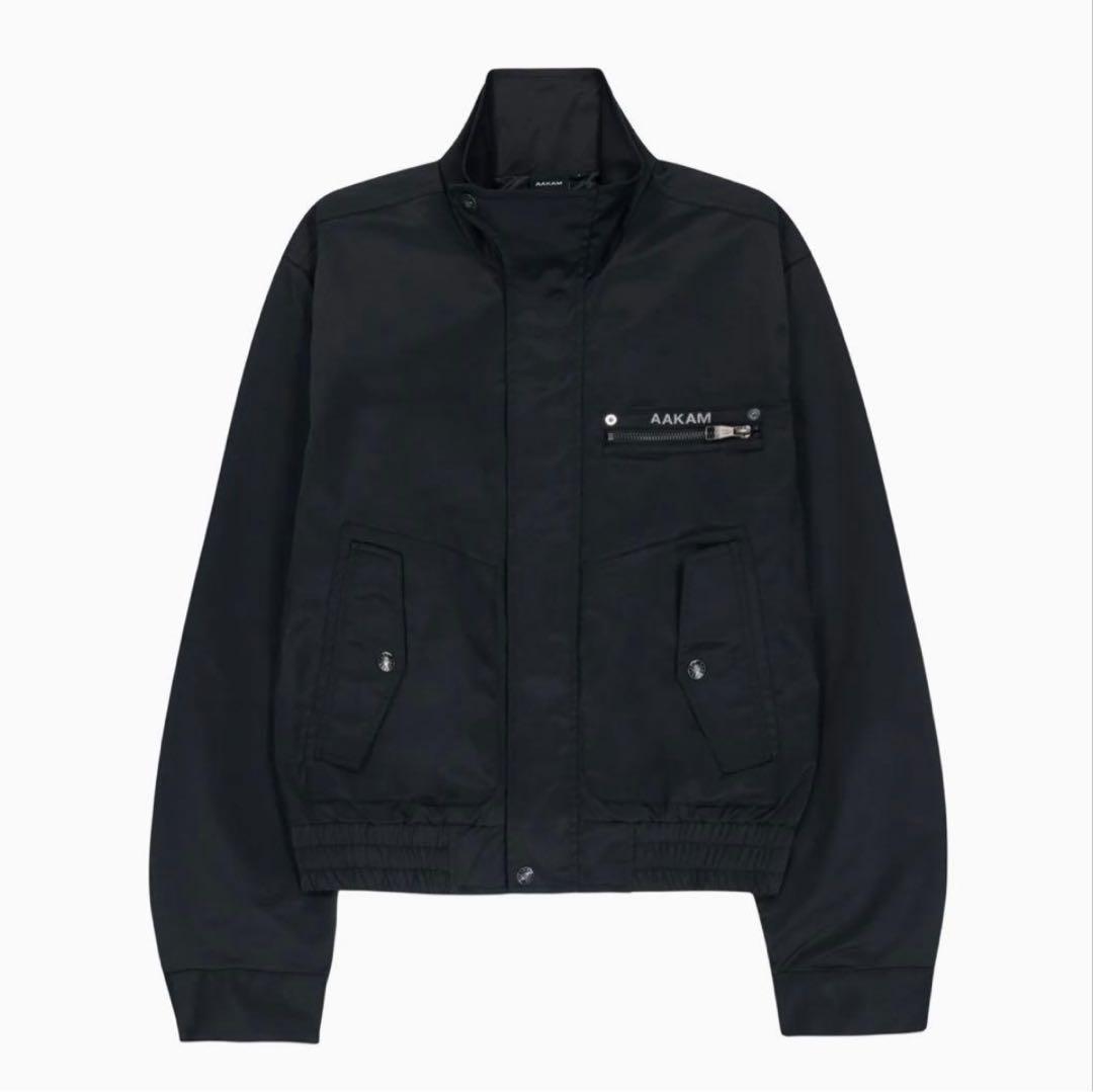 AAKAM High-Neck Button Jacket サイズ2 MUSINSA | AAKAM High-Neck Leather Jacket (Black)