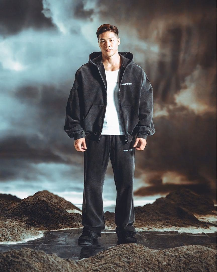 BORN TO LYFT 上下BLACK sunsunsunさん専用 Born to LÝFT COACH JACKET - Grey - Orange Line