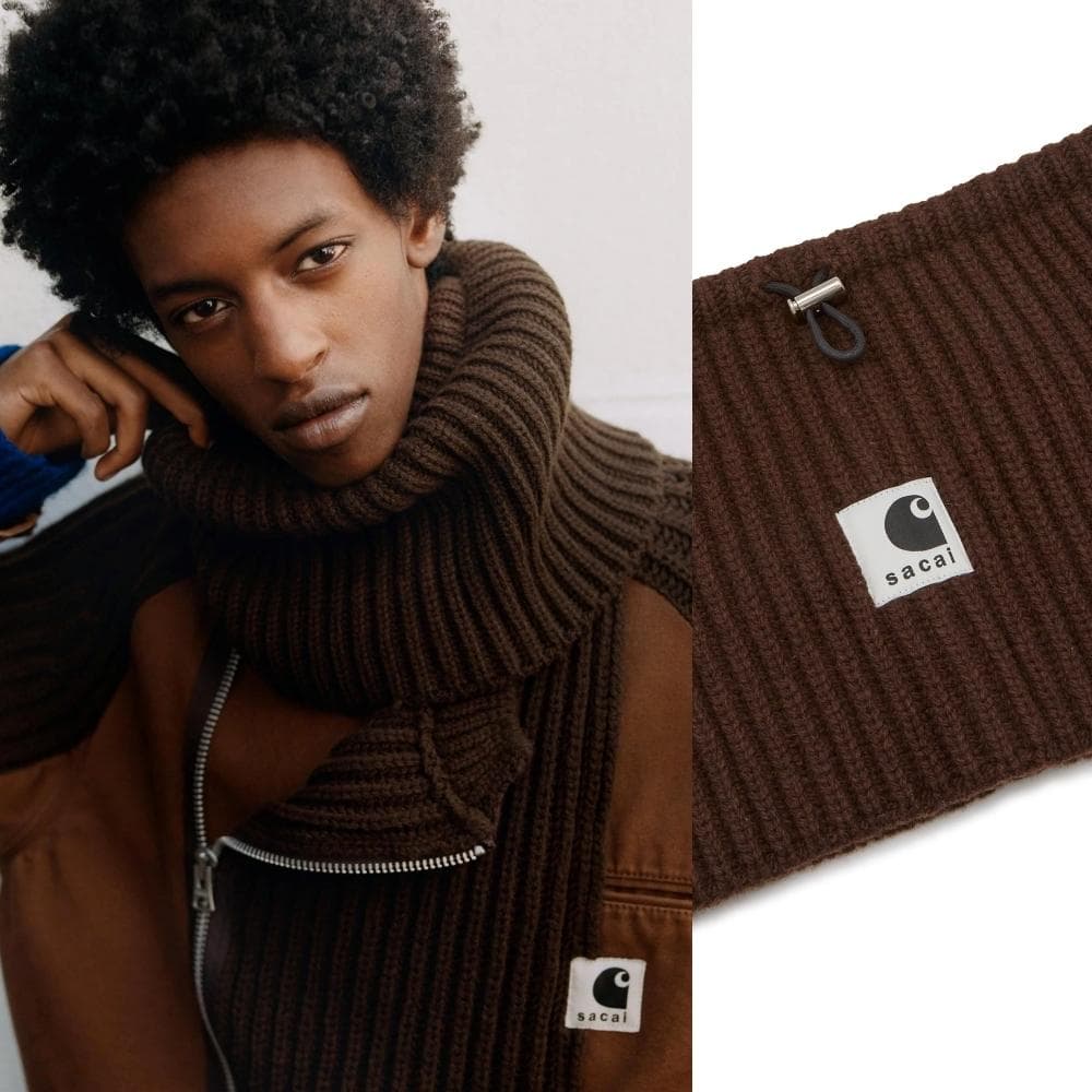 SACAI x CARHARTT ネックウォーマー 茶色 サカイ カーハート - メルカリ