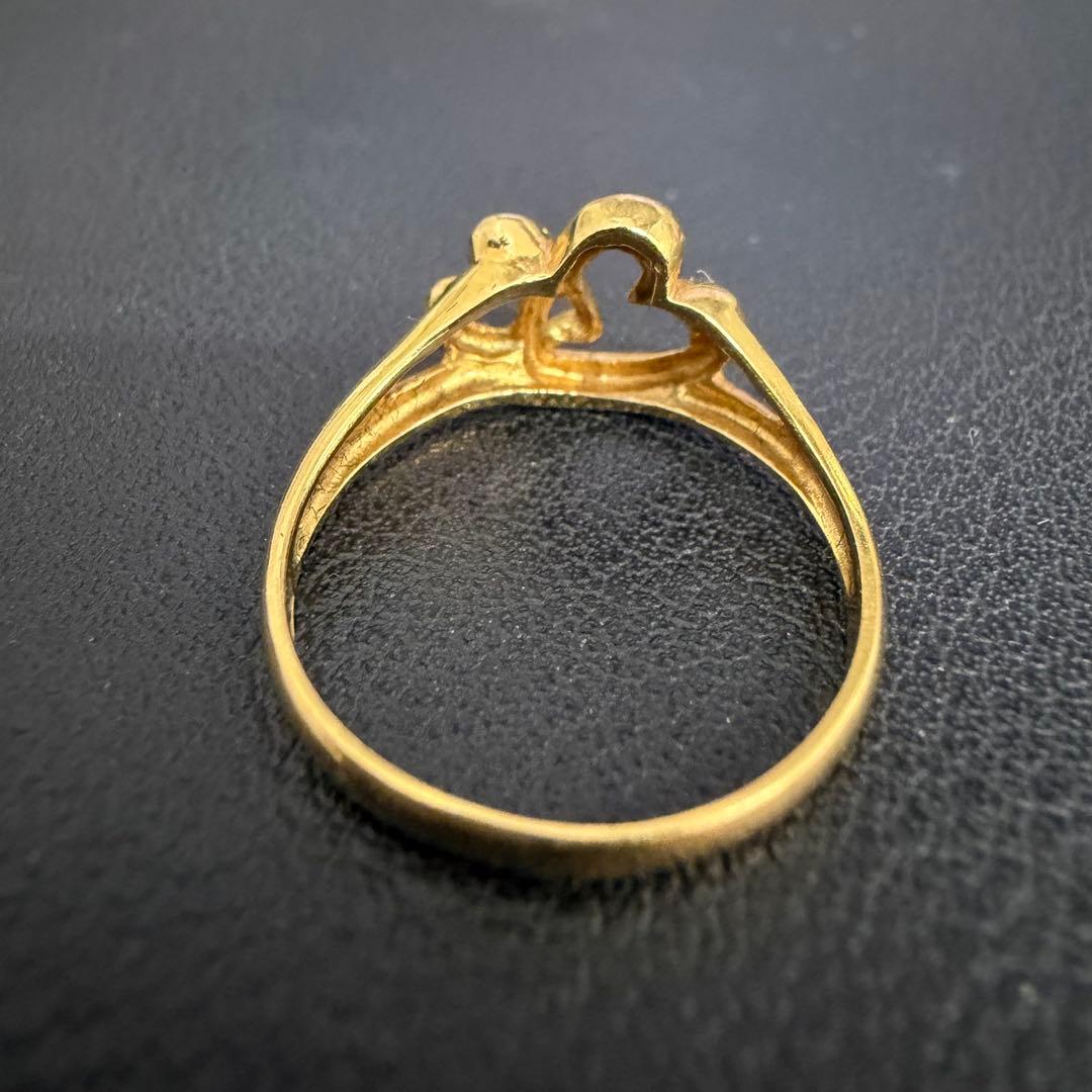 B013012) K18リング 約10号 ハート 18金YG 指輪 - メルカリ