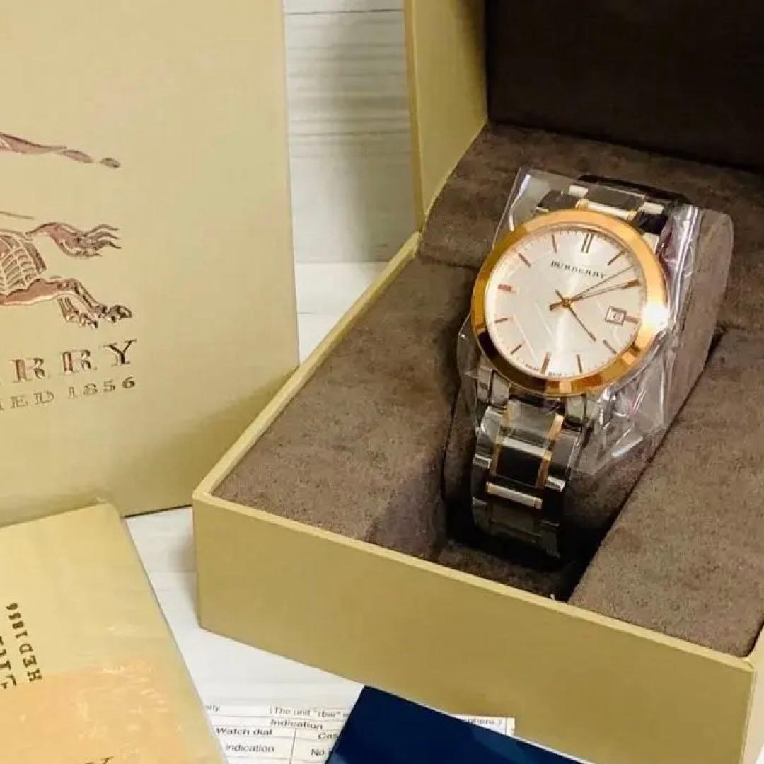新品未使用】バーバリー 腕時計 BU9006 クォーツ 箱付 保護フィルム付