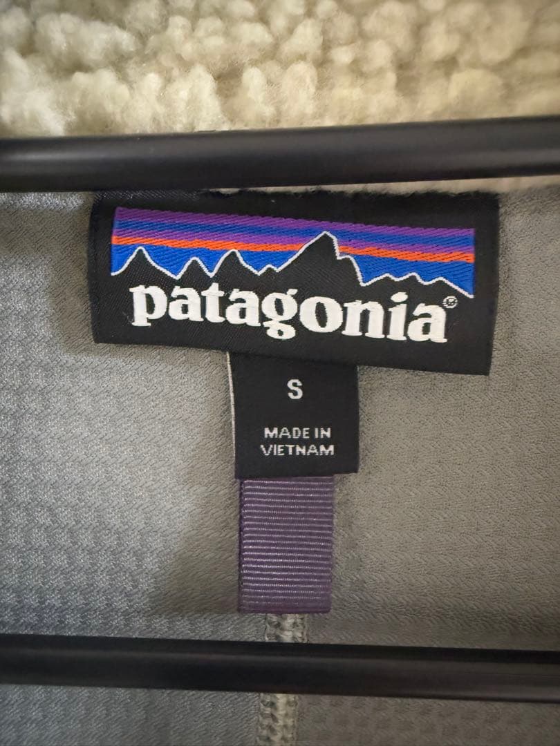 patagonia フリースベスト Sサイズ クリーム&グリーン 美品 数回着用