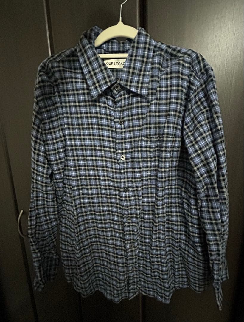 OUR LEGACY Above Shirt風？チェックシャツ Above Shirt in Bazaar Check