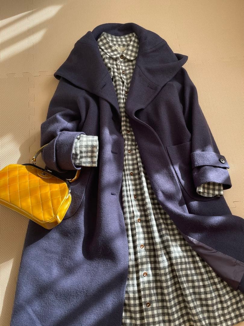 Basco/バスコ】ラベンダー色のチャリカコート 圧縮ウール - メルカリ