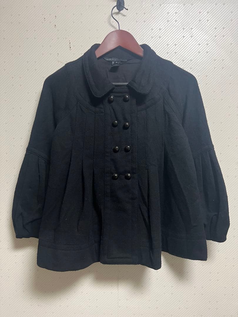 MARC JACOBS ピーコート ロング シルク 中綿 ウクライナ製 ブラック