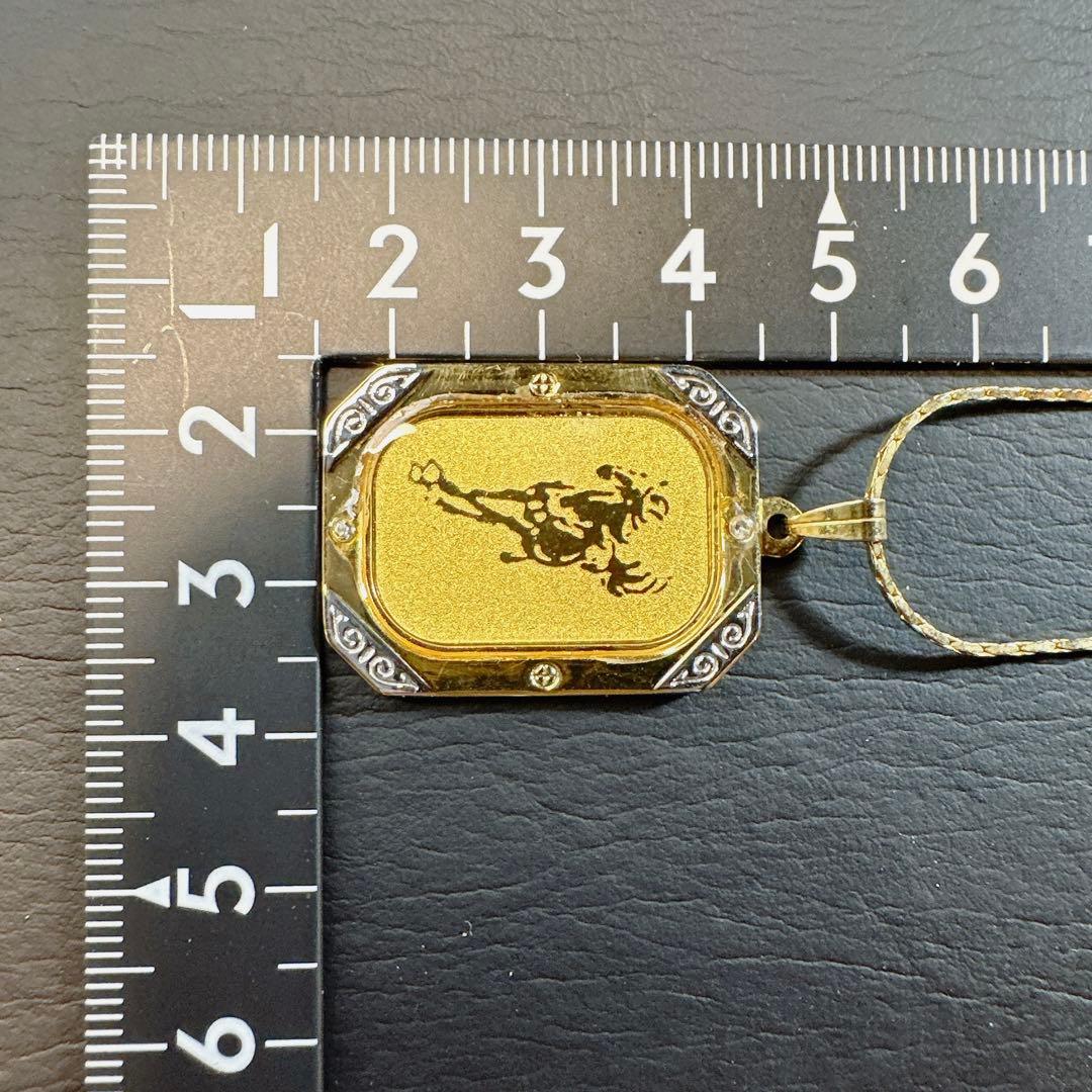 開運 縁起物 左馬 999金 ペンダント ネックレス 18KGF チェーン - メルカリ
