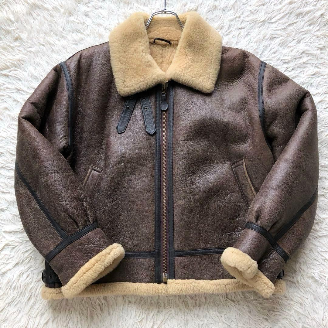 希少サイズL リアルムートン】ヴィンテージ フライトジャケット B-3